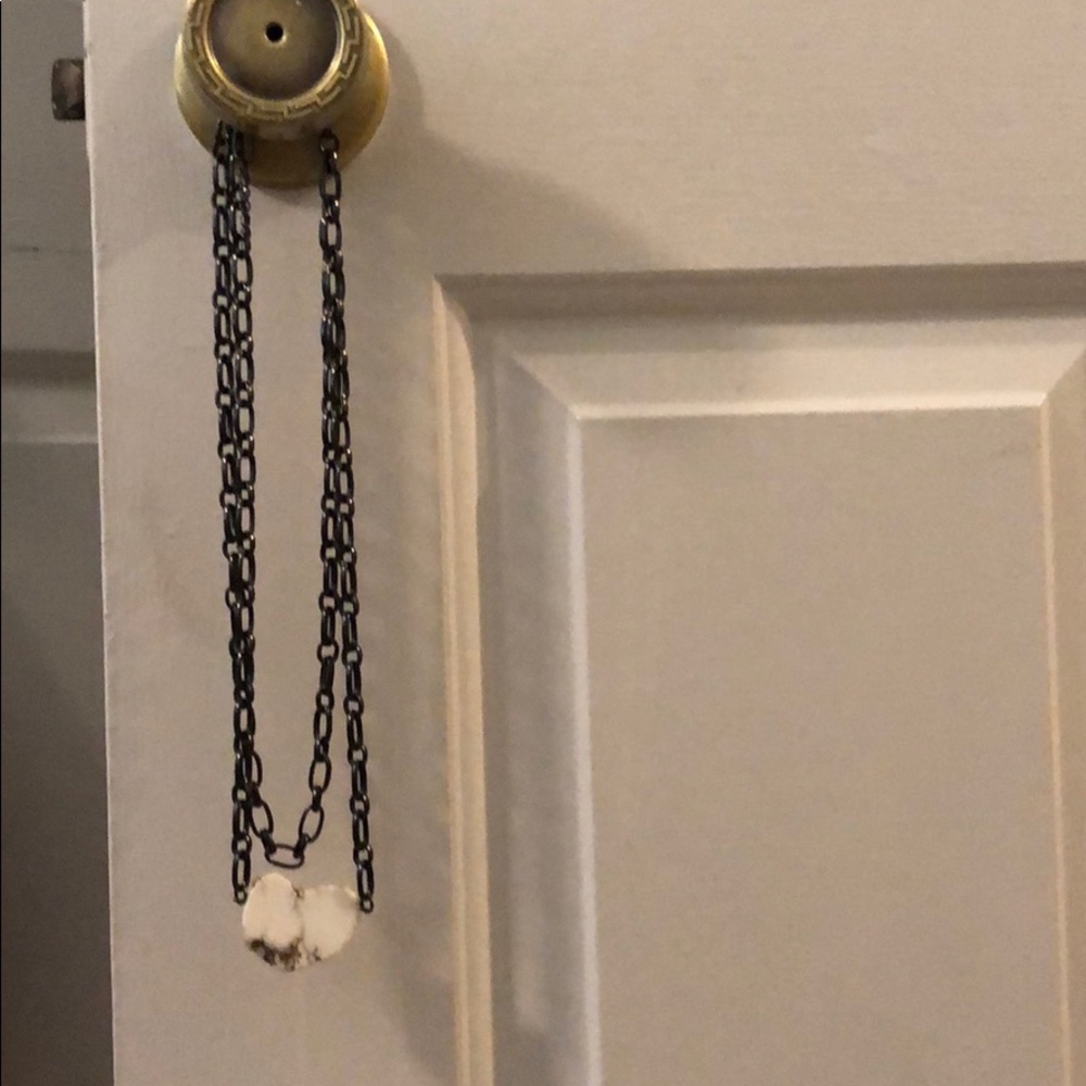 Stone and chain necklace